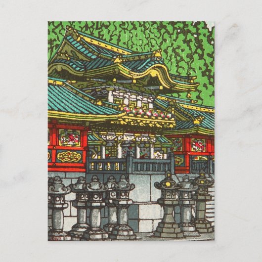 Kawase Hasui 川 瀬 巴 水: Toshogu Shrine in Nikko Briefkaart (Voorkant)