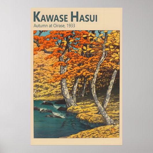 Kawase Hasui - Autumn at Oirase - Japanese Poster (Voorkant)