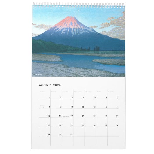 Kawase Hasui Landschap (M) Kalender (Mar 2026)