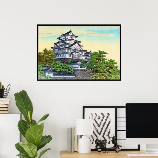 Kawase Hasui Pacific Transport Lines Himeji Castle Poster (Thuiskantoor)
