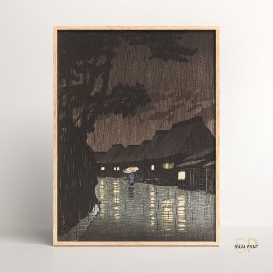 Kawase Hasui Regen bij Maekawa Japanse kunst Poster