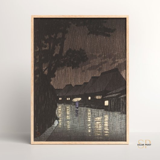 Kawase Hasui Regen bij Maekawa Japanse kunst Poster