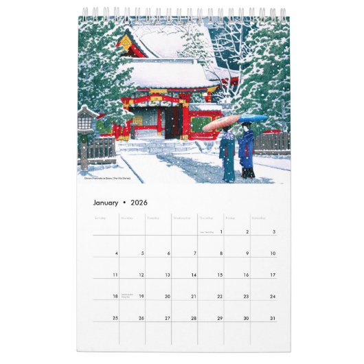 Kawase Hasui Scenery Calendar Kalender (Jan 2026)