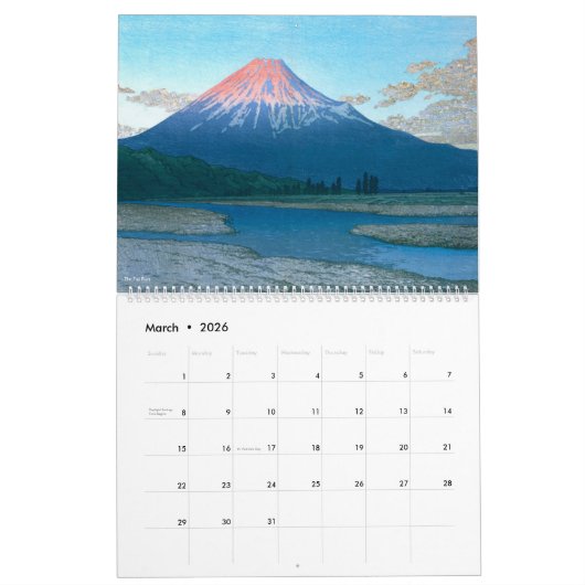 Kawase Hasui Scenery Kalender (Mar 2026)