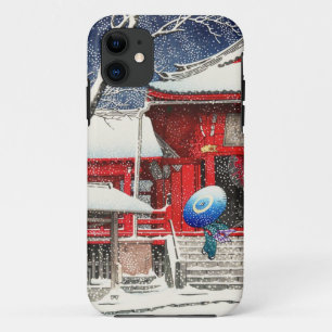 Kawase Hasui Snow bij Ueno Kiyomizudo hanga art Case-Mate iPhone Case