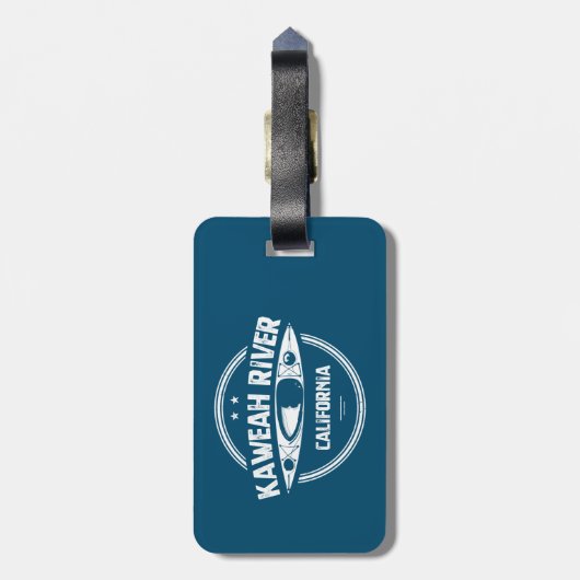 Kaweah River California Kayaking Bagagelabel (Achterkant verticaal)