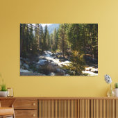 Kaweah rivier in Sequoia National Park Canvas Afdruk (Insitu (Woonkamer))