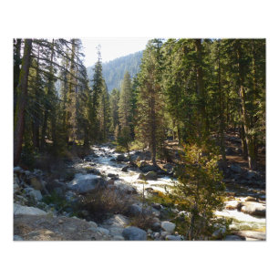 Kaweah rivier in Sequoia National Park Foto Afdruk