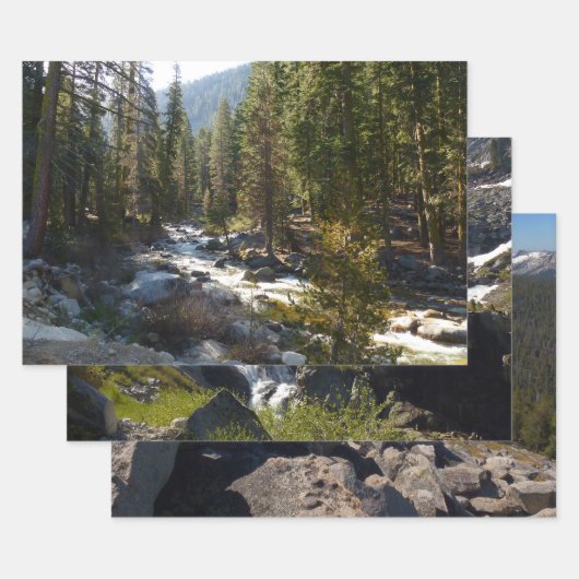 Kaweah rivier in Sequoia National Park Inpakpapier Vel (Set)
