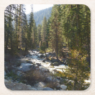 Kaweah rivier in Sequoia National Park Kartonnen Onderzetters