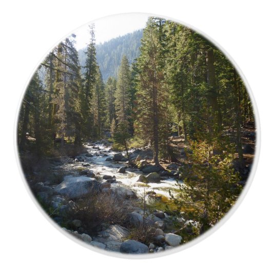 Kaweah rivier in Sequoia National Park Keramische Knop (Voorkant)