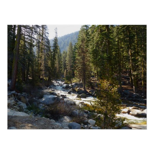 Kaweah rivier in Sequoia National Park Perfect Poster (Voorkant)