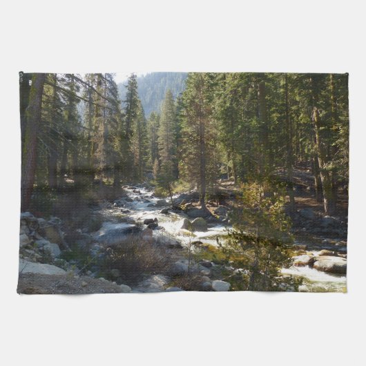 Kaweah rivier in Sequoia National Park Theedoek (Horizontaal)