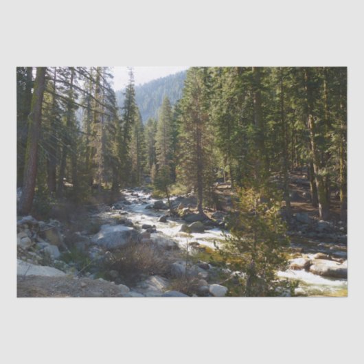 Kaweah rivier in Sequoia National Park Tissuepapier (Voorkant)