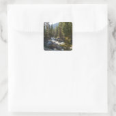 Kaweah rivier in Sequoia National Park Vierkante Sticker (Tas)
