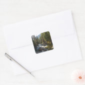 Kaweah rivier in Sequoia National Park Vierkante Sticker (Envelop)