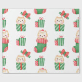 Kaweii Cats in kerststaarten en cadeautjes Cadeaupapier (Vlak)