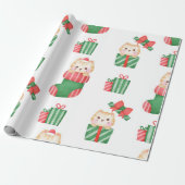 Kaweii Cats in kerststaarten en cadeautjes Cadeaupapier (Uitgerold)
