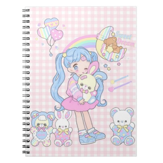 Kawii Sweet dromen (Spirail Notitieboek Pastel kle (Voorkant)