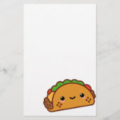 Kawii Taco Face Briefpapier (Voorkant)