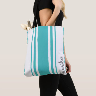 Kawika Minimalistische Strepen Monogram Tote Bag