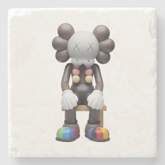 Kaws bij Rest Stone Onderzetter - Uniek gedrukt On (Voorkant)