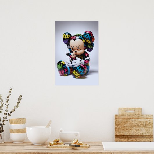 Kaws Companion: Graffiti Splash Poster (Keuken)