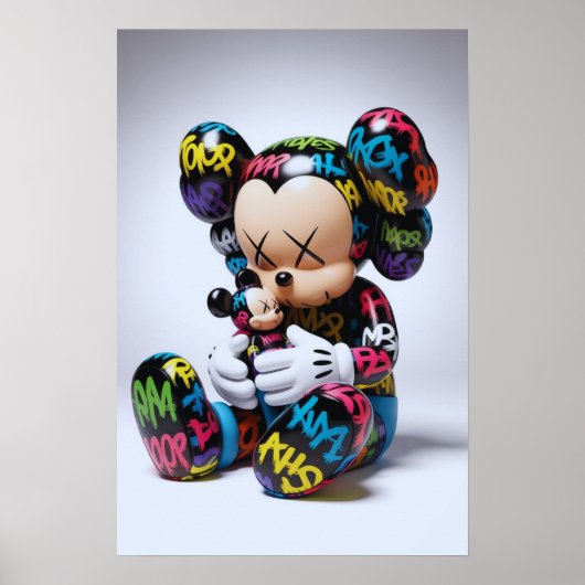 Kaws Companion: Graffiti Splash Poster (Voorkant)
