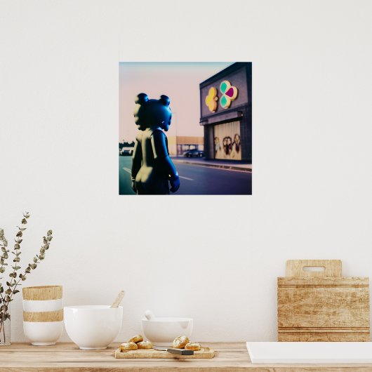 KAWS OP DE WEG POSTER (Keuken)