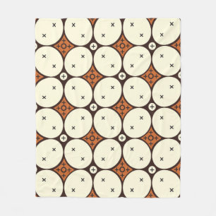 Kawung Motif, Javanese Batik Seamless Pattern, Sim Fleece Deken