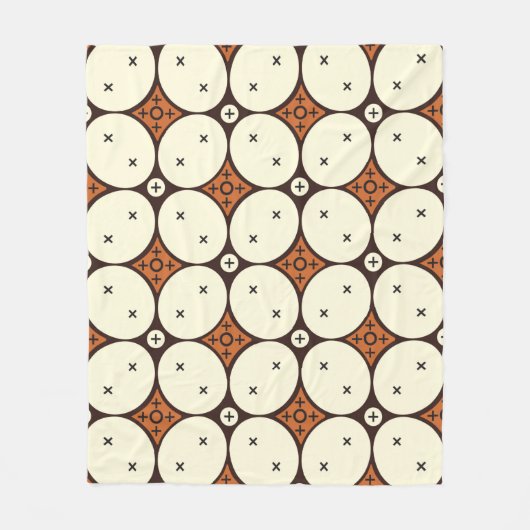 Kawung Motif, Javanese Batik Seamless Pattern, Sim Fleece Deken (Voorkant)