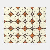 Kawung Motif, Javanese Batik Seamless Pattern, Sim Fleece Deken (Voorkant (Horizontaal))