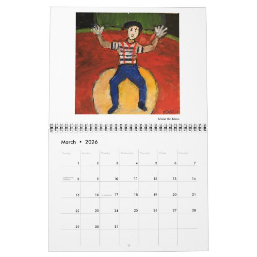 Kay Cassill - 2021 Circus Calendar Kalender (Mar 2026)