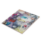 Kay Cassill Ceramic Tile: "Fish Fry" Tegeltje (Zijkant)