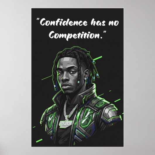 Kay Flock Poster – Confidence Has No Competition (Voorkant)