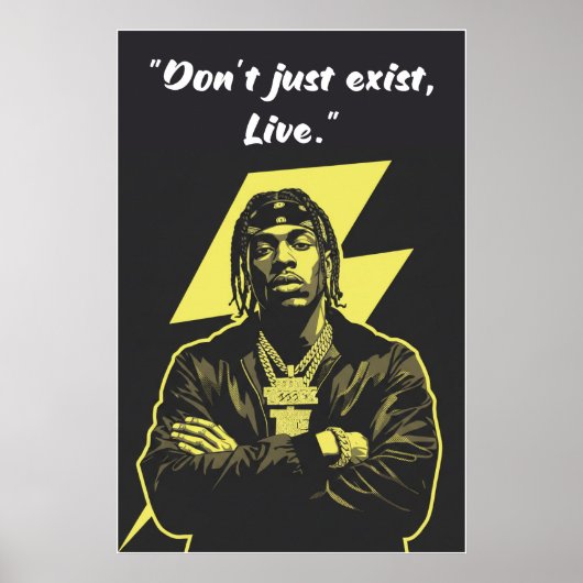 Kay Flock Poster – Don’t Just Exist Live (Voorkant)
