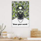 Kay Flock Poster – Know Your Worth Motivation Art (Keuken)