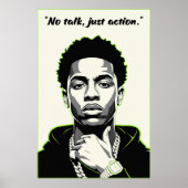 Kay Flock Poster – No Talk Just Action (Voorkant)