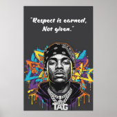 Kay Flock Poster – Respect Is Earned Not Given (Voorkant)