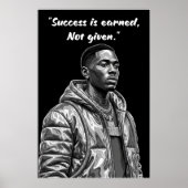 Kay Flock Poster – Success Is Earned Motivation (Voorkant)