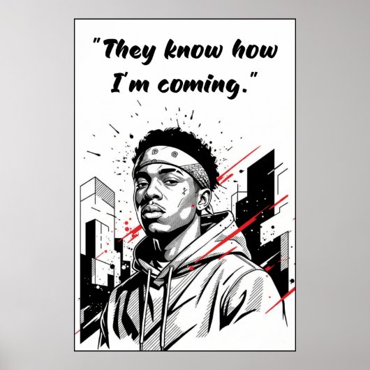 Kay Flock Poster – Ze weten hoe ik kom (Voorkant)