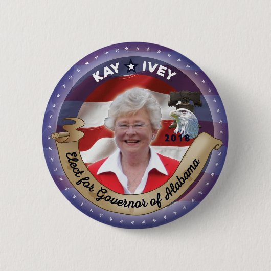 Kay Ivey for Governor of Alabama - 2018 Ronde Button 5,7 Cm (Voorkant)