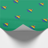 Kay-/lesbische/regenboogpride-kerstinpakpapier Cadeaupapier (Hoek)
