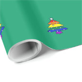 Kay-/lesbische/regenboogpride-kerstinpakpapier Cadeaupapier (Rol Hoek)