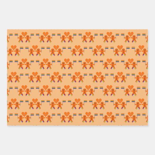 Kay Mannen kerstontbijtkoek Coupure Aangepast Inpakpapier Vel (Voorkant 3)