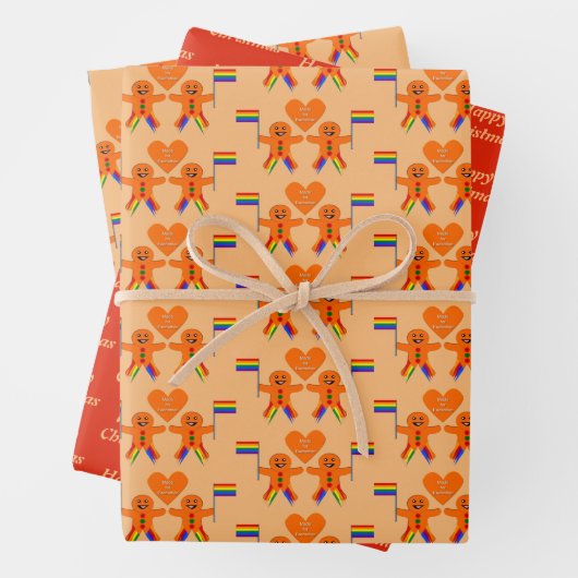 Kay Mannen kerstontbijtkoek Coupure Aangepast Inpakpapier Vel (In situ)