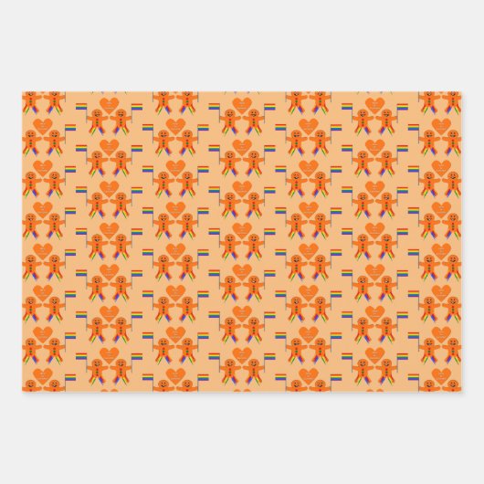 Kay Mannen kerstontbijtkoek Coupure Aangepast Inpakpapier Vel (Voorkant)