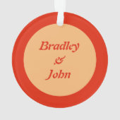 Kay Mannen kerstontbijtkoek Coupure Aangepast Ornament (achterkant)