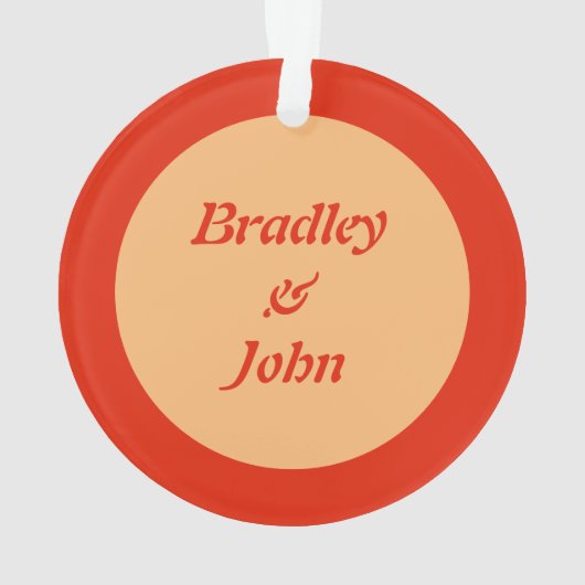 Kay Mannen kerstontbijtkoek Coupure Aangepast Ornament (achterkant)