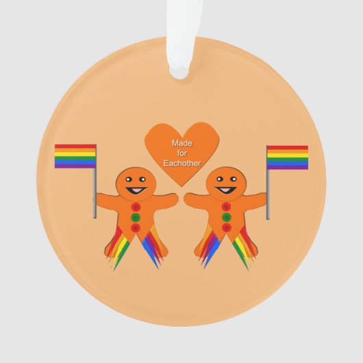 Kay Mannen kerstontbijtkoek Coupure Aangepast Ornament (voorkant)